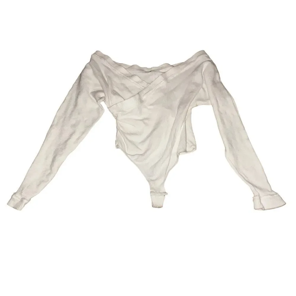 Intimately Free People Cream Long Sleeve Bodysuit